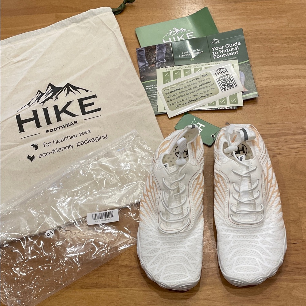 NWT HIKE Lorax Pro Barefoot Footwear White Pink Sneakers Water Shoes Size 41  10